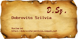 Dobrovits Szilvia névjegykártya