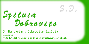 szilvia dobrovits business card